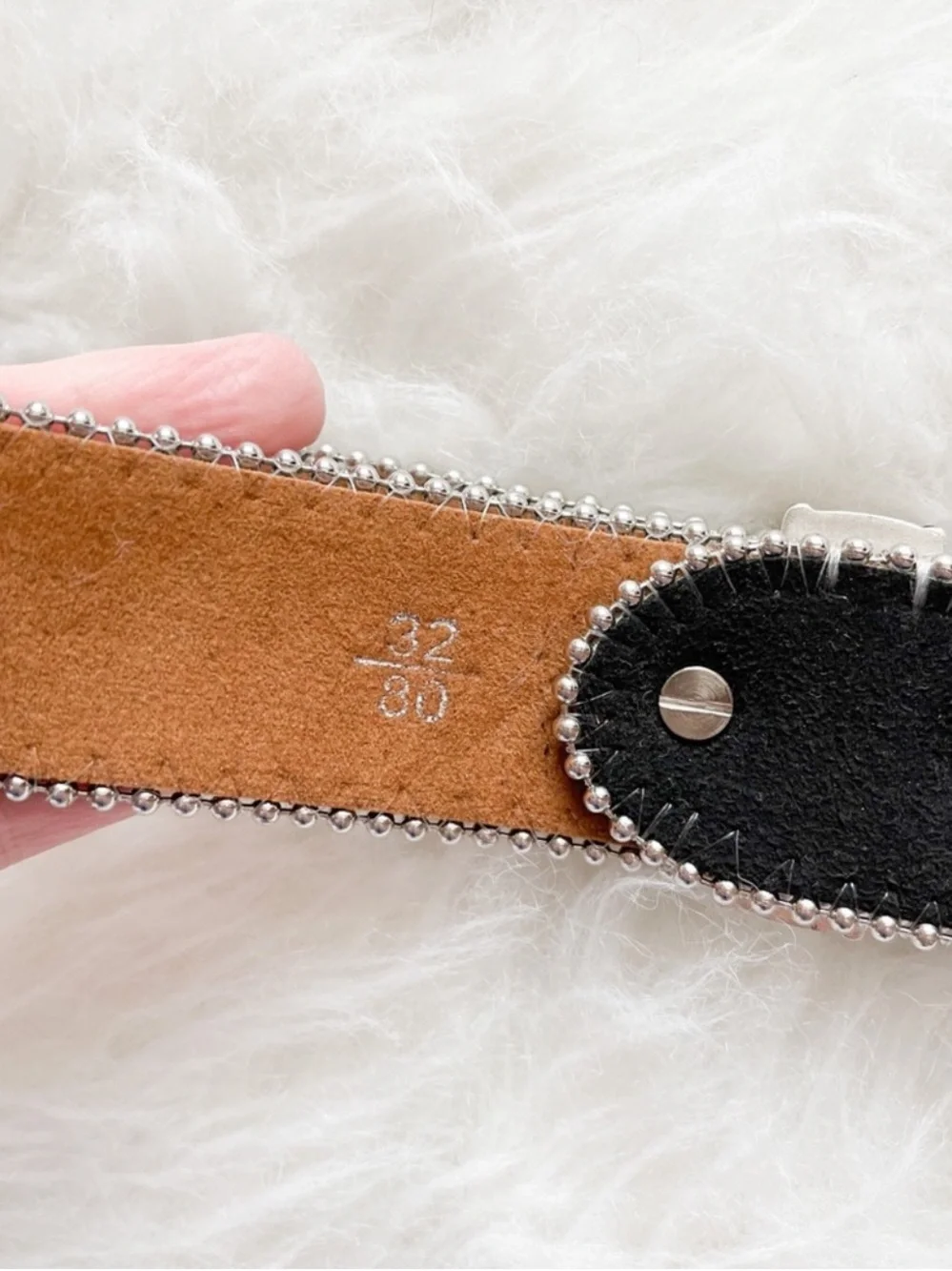 Free People Western Silver Stud Belt